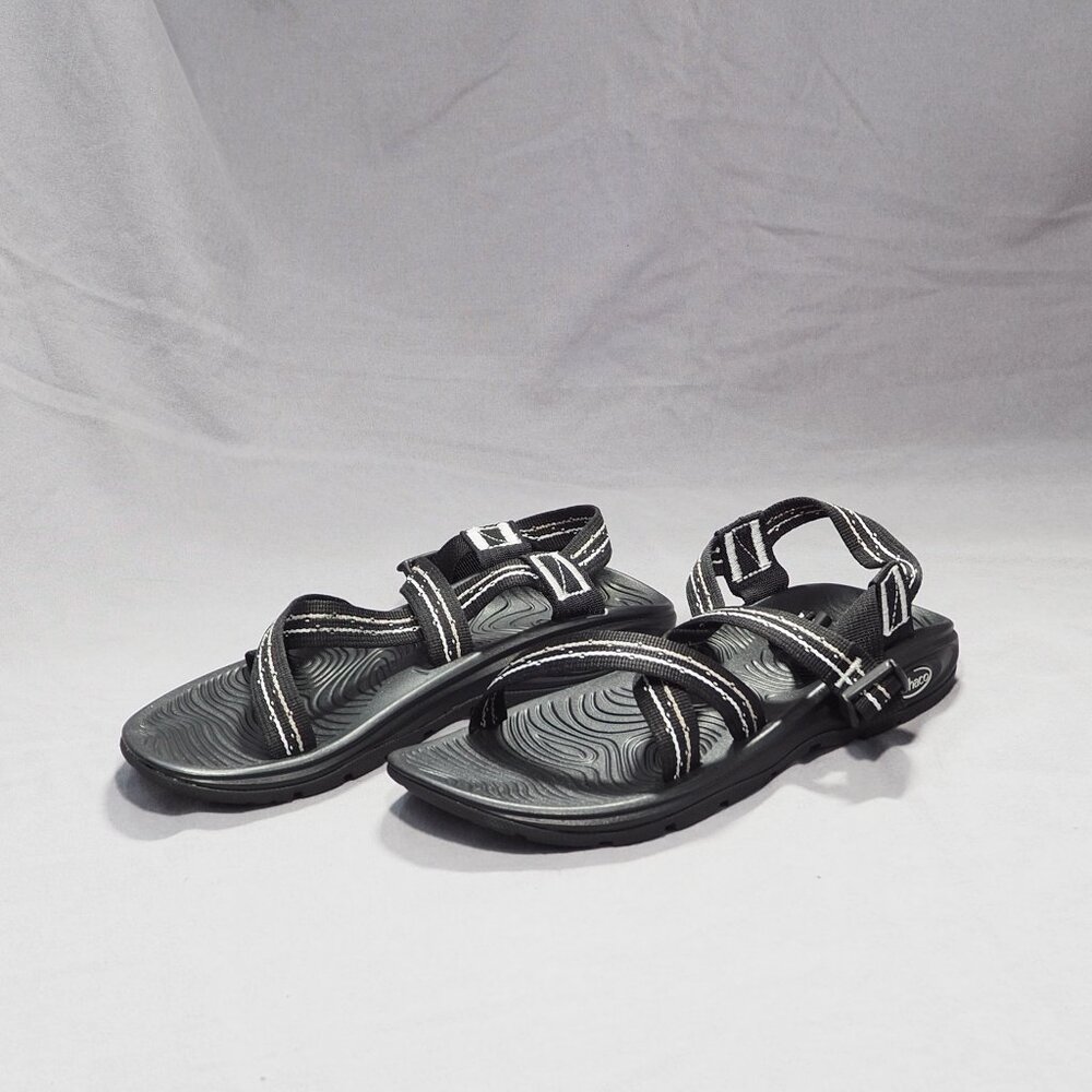 Chaco Sandals Womens 8 Black Adjustable Z Strap Eco Tread Hike Trail Walk Sport